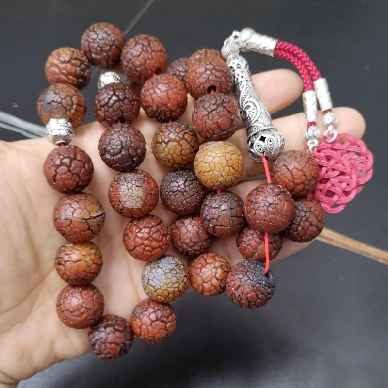 Tasbih Natural Weathered old agate stone bead misbaha Collection level Rosary Muslim  islamic