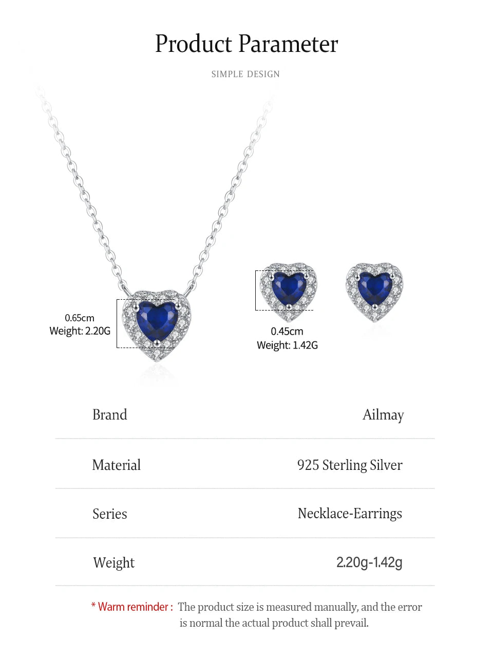 Sterling Silver Jewelry Set 925