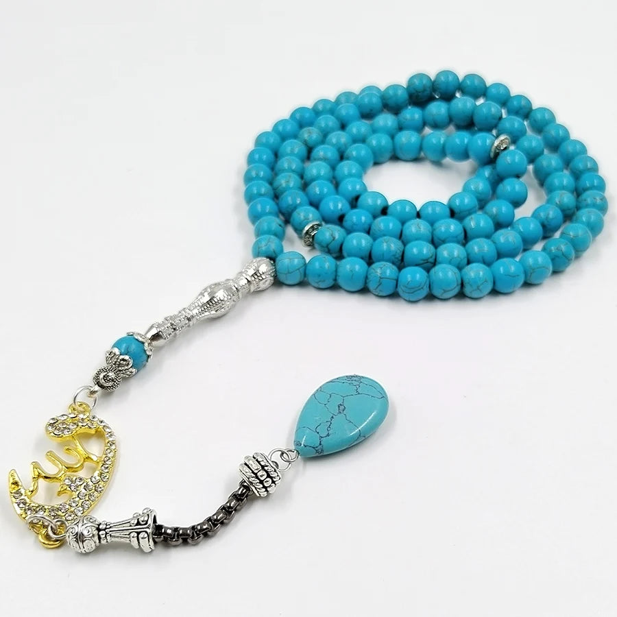 Tasbih Turquoises stone 99 100 Prayer Beads