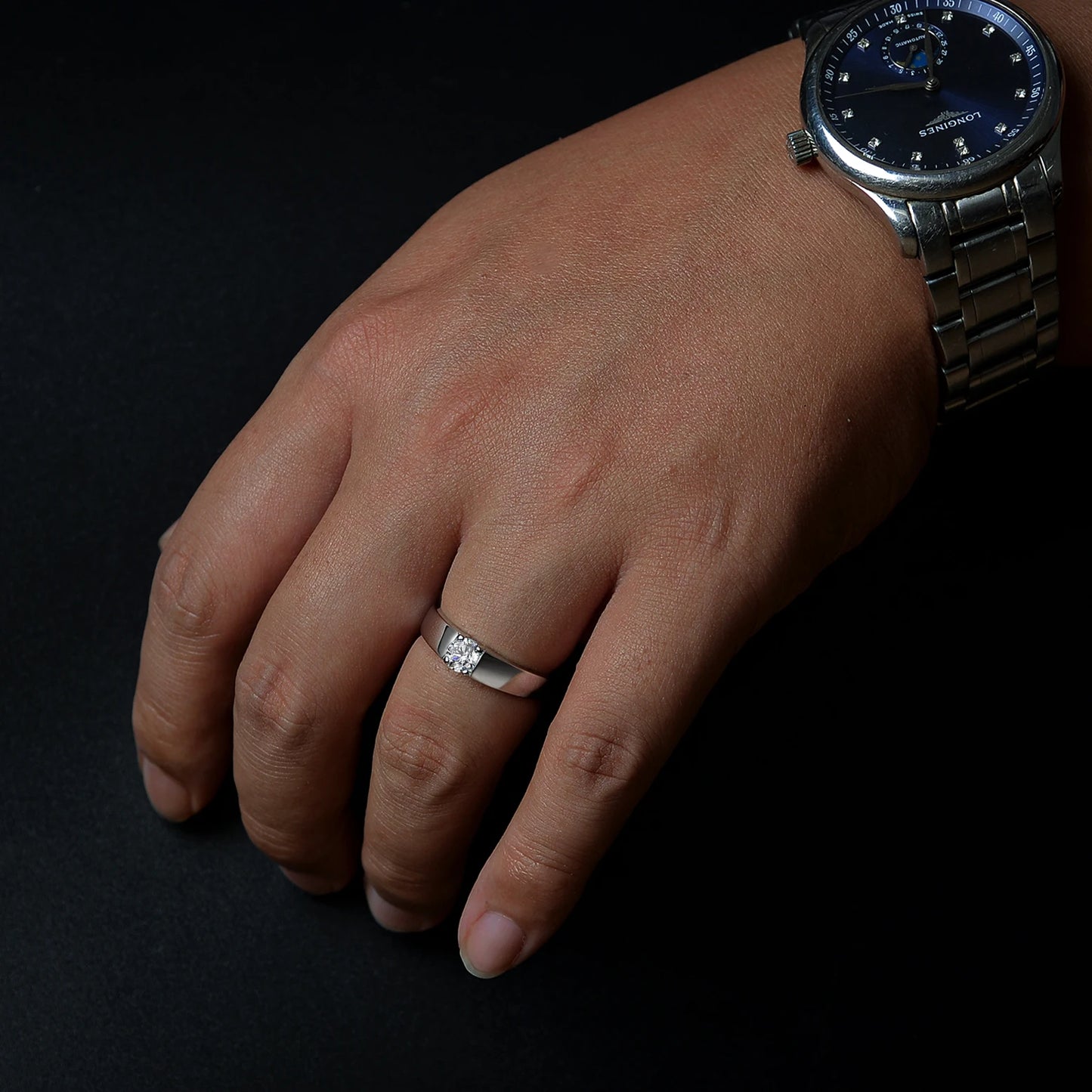 Moissanite ring Diamond  for men romantic