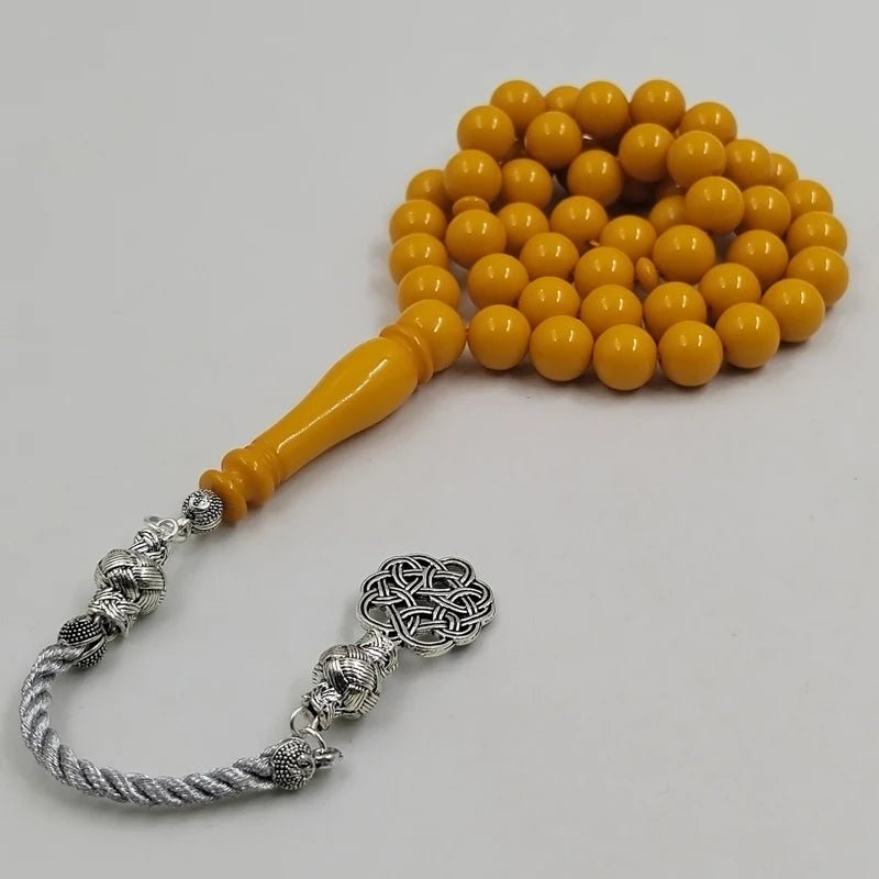 Tasbih yellow mistak Muslim bracelet Rosary prayer beads arabic accessories on hand islamic fashion eid gift bracelet Misbah