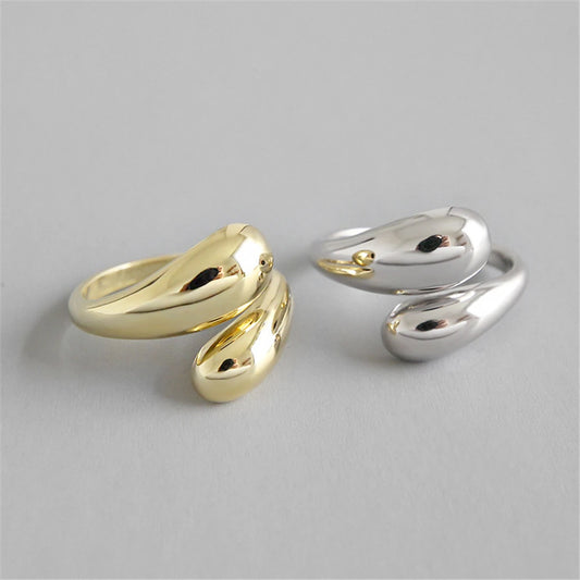 925 Sterling Silver  Gold Rings Luxury Jewelry