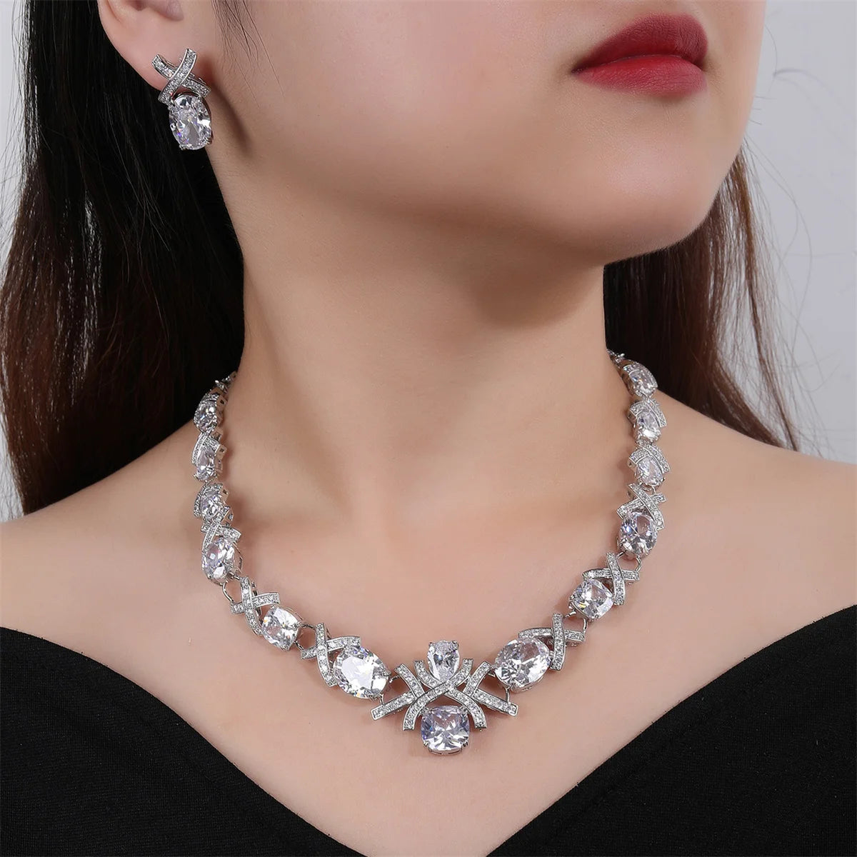 Luxury Pieces High Quality Zirconia Fashion Zirconia  Set Jewelry Zirconia