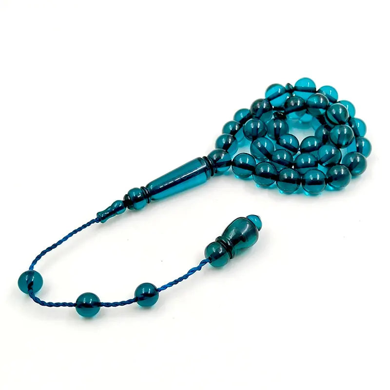 Tasbih Blue Resin muslim  prayer beads arabic bracelet turkish fashion Misbaha Islamic accessories eid gift adha