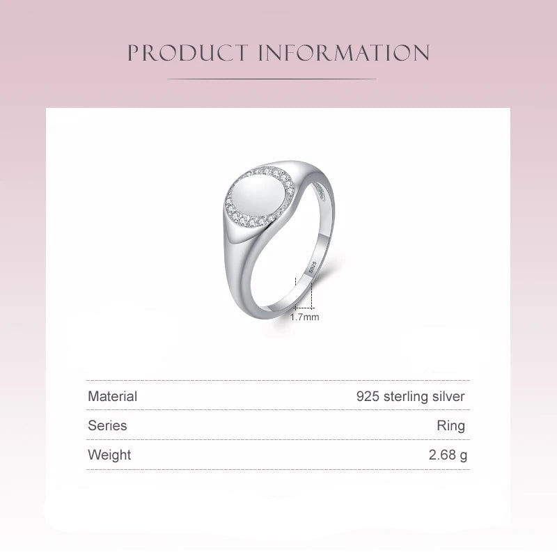 Real 925 Sterling Silver  CZ  Ring