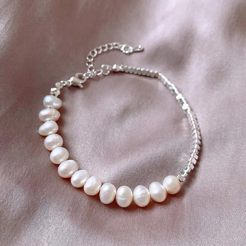 New Arrival Trendy Natural Freshwater Baroque Pearl Female Charm Bracelet Jewelry