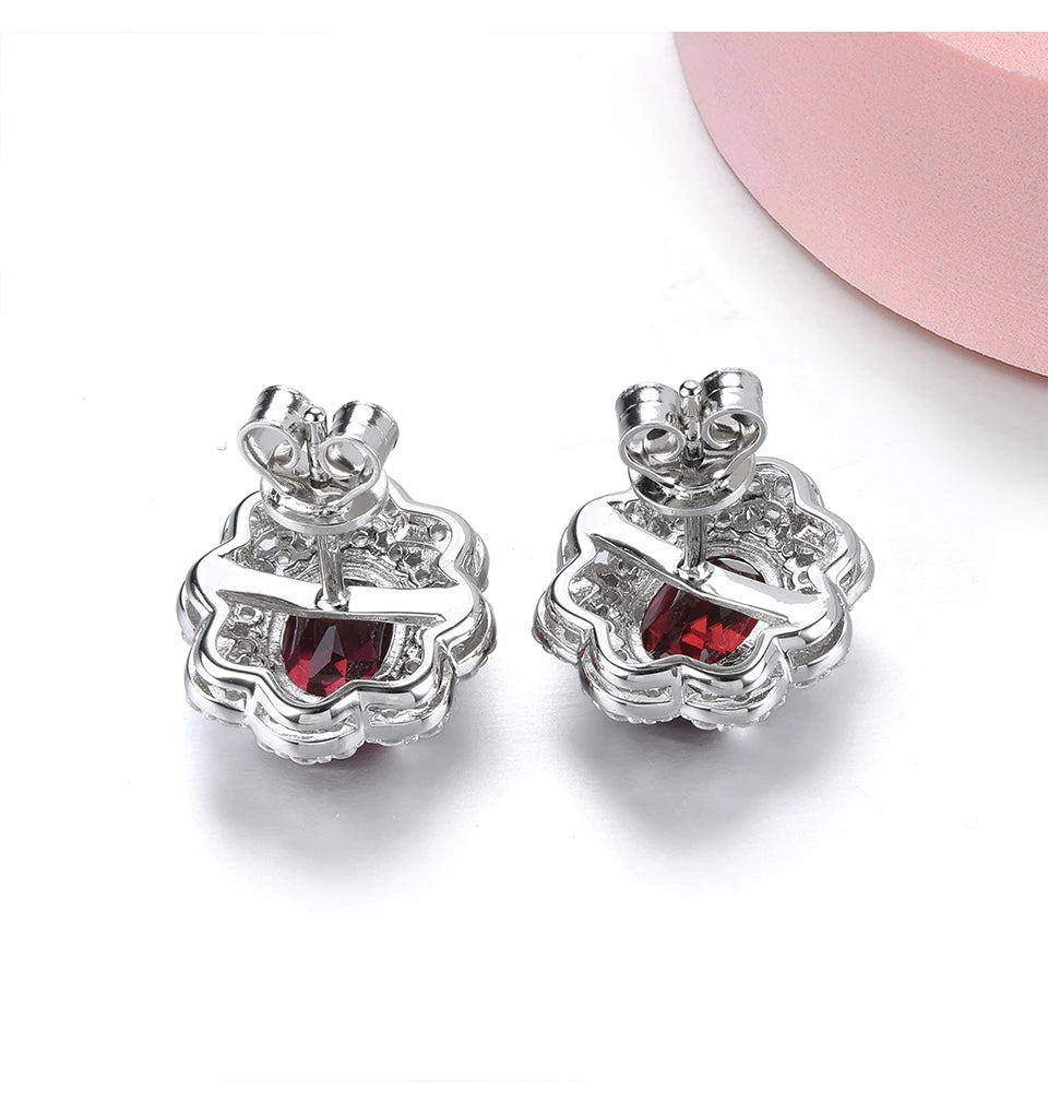 Natural  Sterling Silver  Rose Garnet S925 Jewelrys