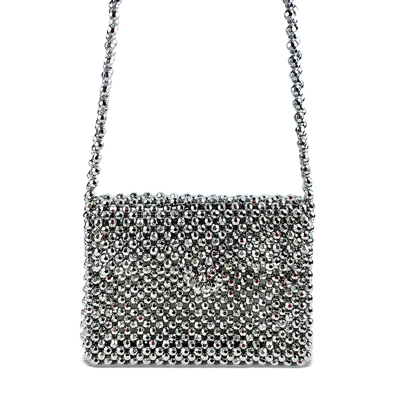 silver handmade small  bag mvo