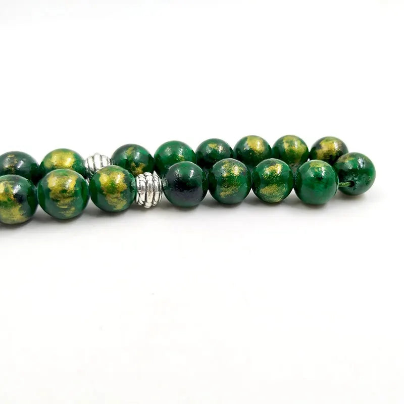 Tasbih green JASPER stone Muslim Bracelets misbaha Eid Adha Gift prayer beads islam Jewelry Saudi arabia Fashion Accessories