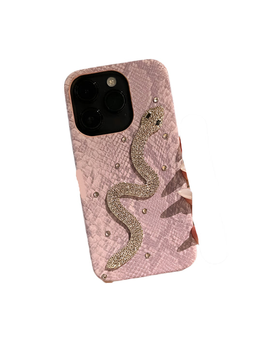 High Quality Luxurious Glitter Diamond Phone Case For iPhone15 14 13 12 11 16 Pro Max X Xs XR 7 8 Plus SE2 Bling Snakeskin Cover