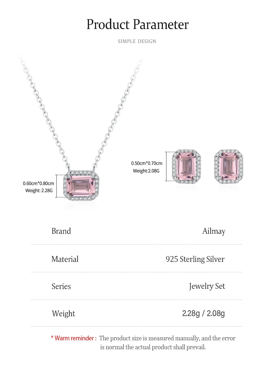 Sterling Silver Jewelry Set 925