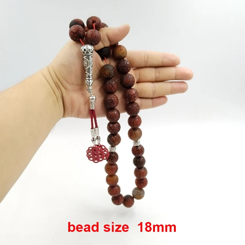 Tasbih Natural Weathered old agate stone bead misbaha Collection level Rosary Muslim  islamic