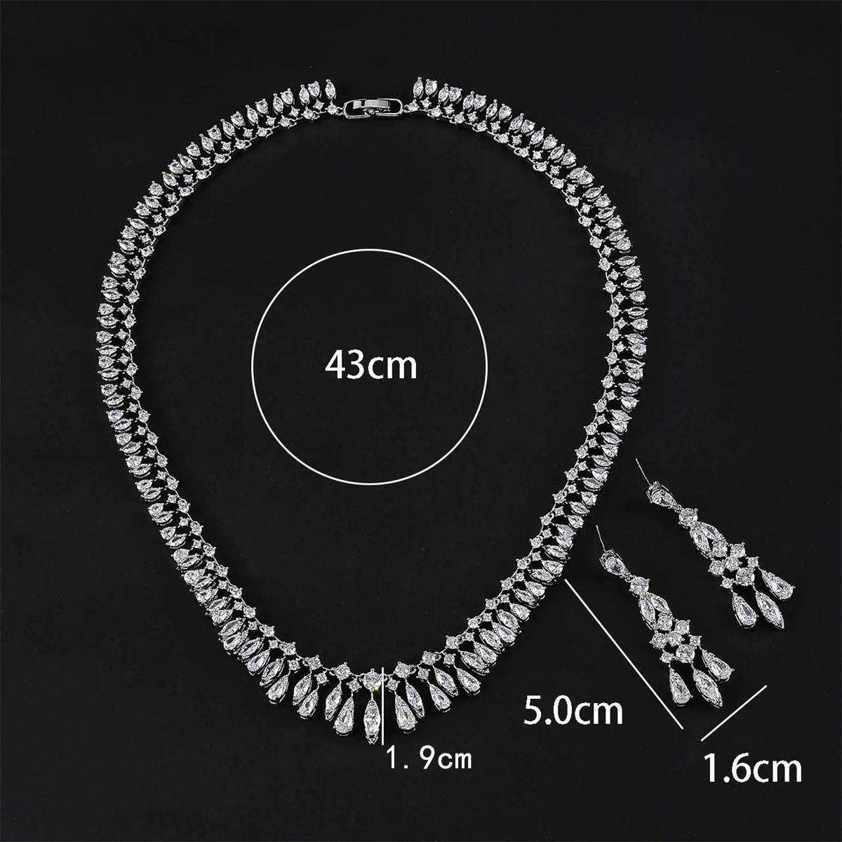 Luxury Pieces High Quality Zirconia Fashion Zirconia  Set Jewelry Zirconia