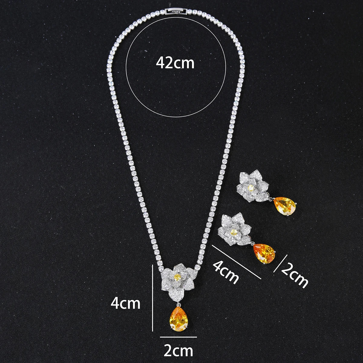 Luxury Pieces High Quality Zirconia Fashion Zirconia  Set Jewelry Zirconia