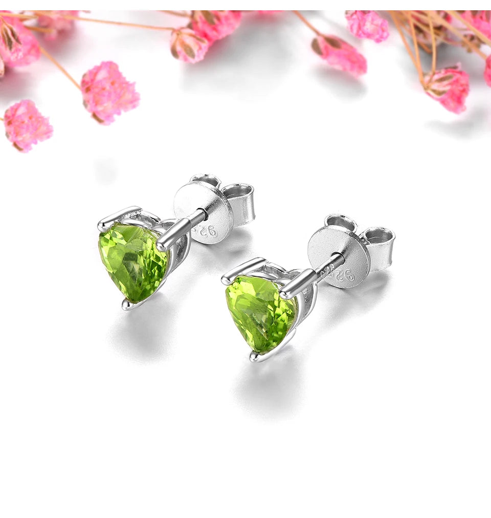 Natural Peridot Sterling Silver