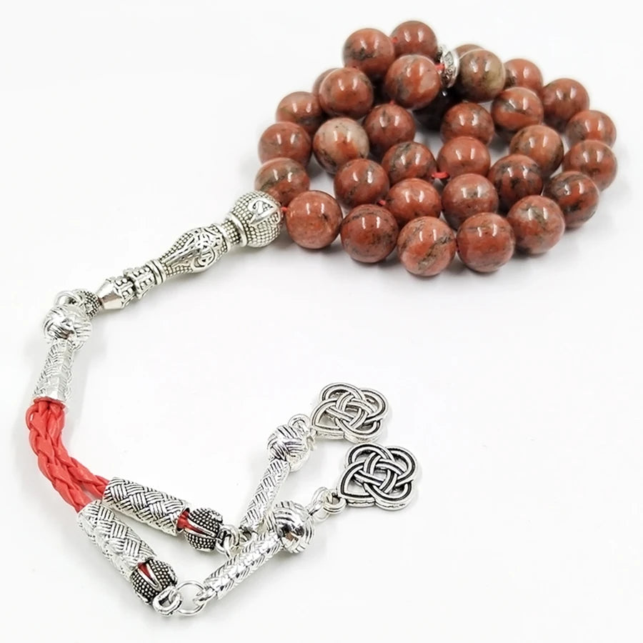 Tasbih Red Sesame stone prayer beads islamic Bracelet Eid gift misbaha