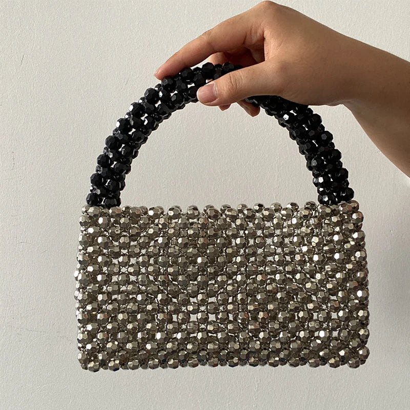 Handmade Crystal Metalic Beaded Bags  Fashion