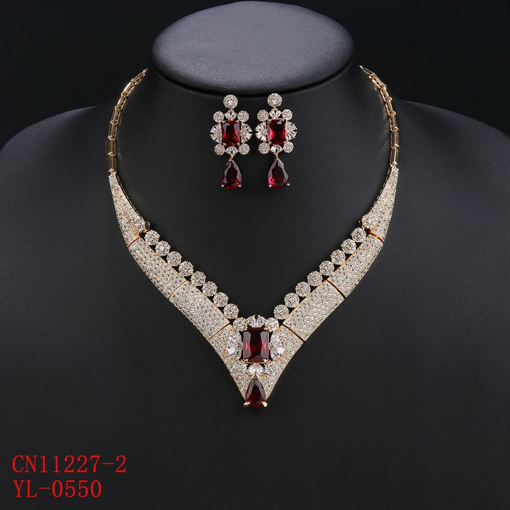 Luxury Pieces High Quality Zirconia Fashion Zirconia  Set Jewelry Zirconia