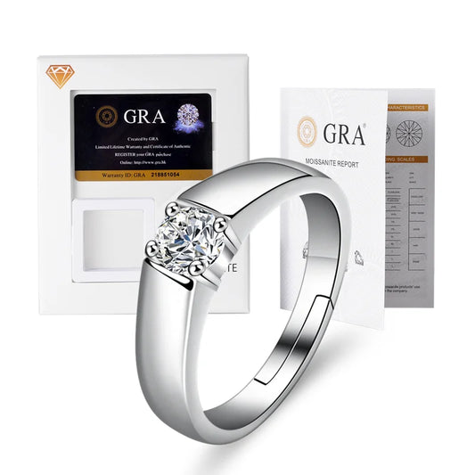 Moissanite ring Diamond  for men romantic