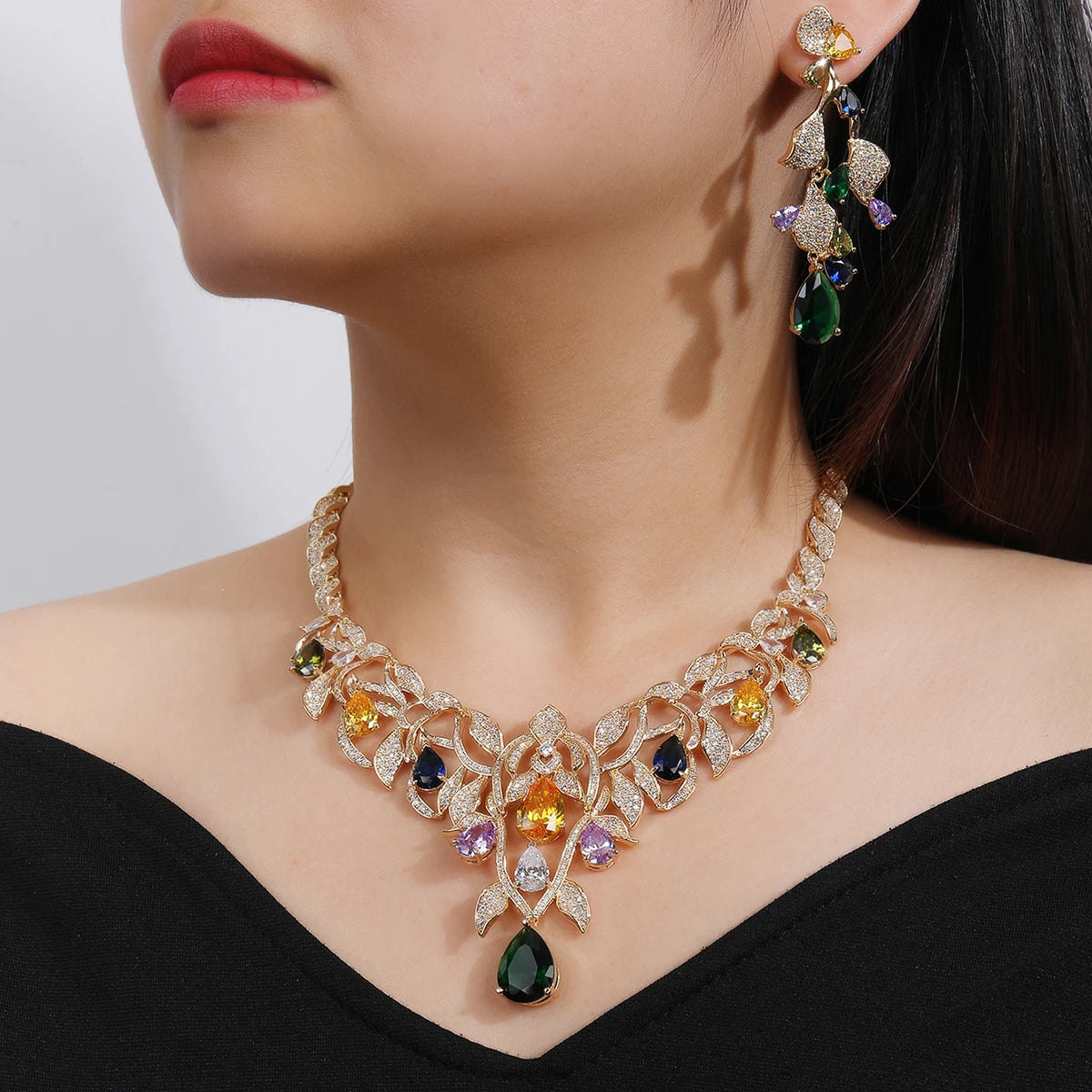 Luxury Zirconia Jewelry Set