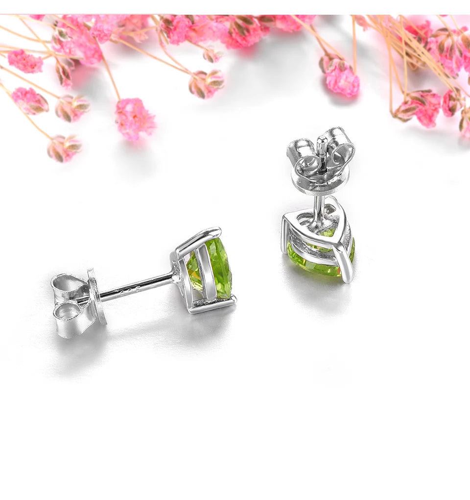 Natural Peridot Sterling Silver