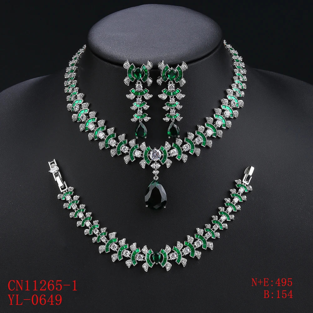 Fashion Zirconia  Set  Bridal Wedding Jewelry