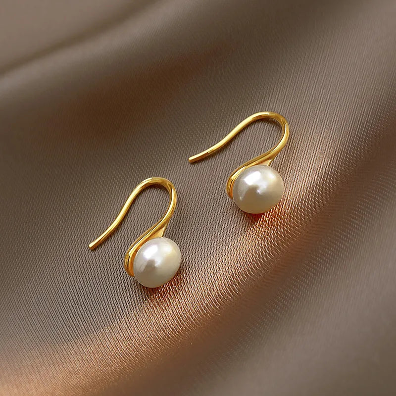 Simple Natural Freshwater Pearl 14K Gold Jewelry