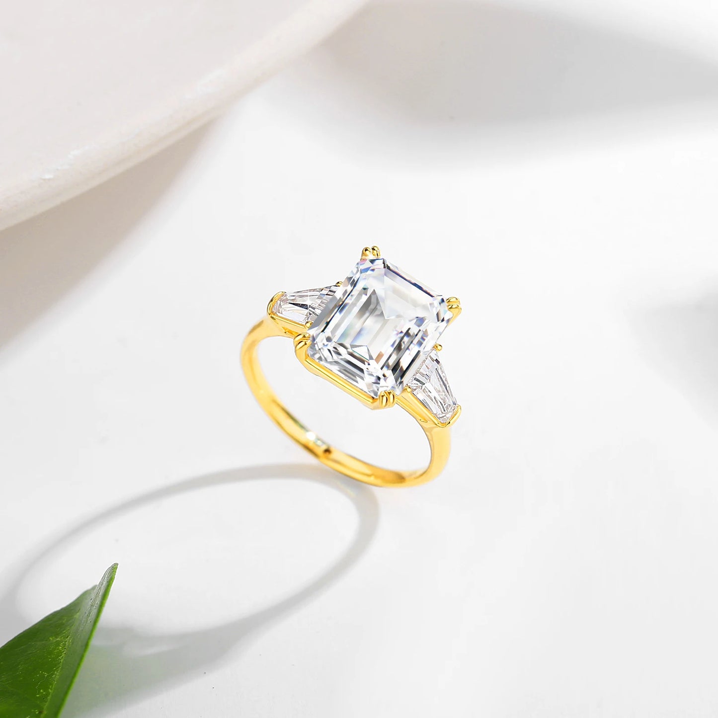 100% Real 14k Gold Moissanite Ring  Wedding Jewelry For Women With Certificate Engagement