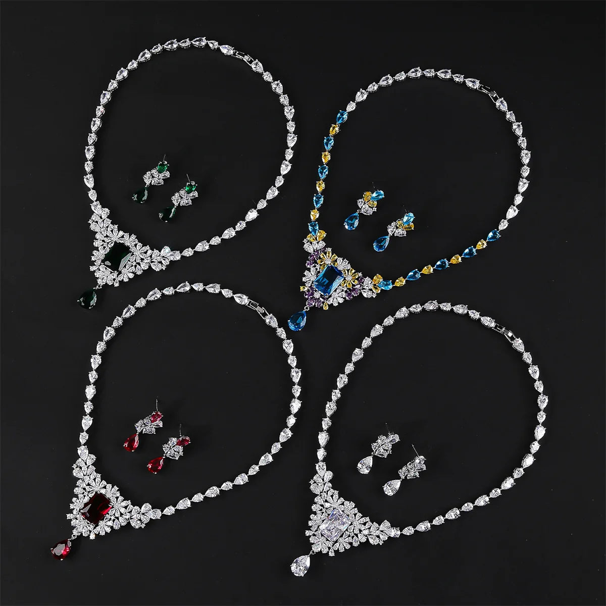 Pieces High Quality Zirconia Fashion Zirconia  Set Jewelry Zirconia