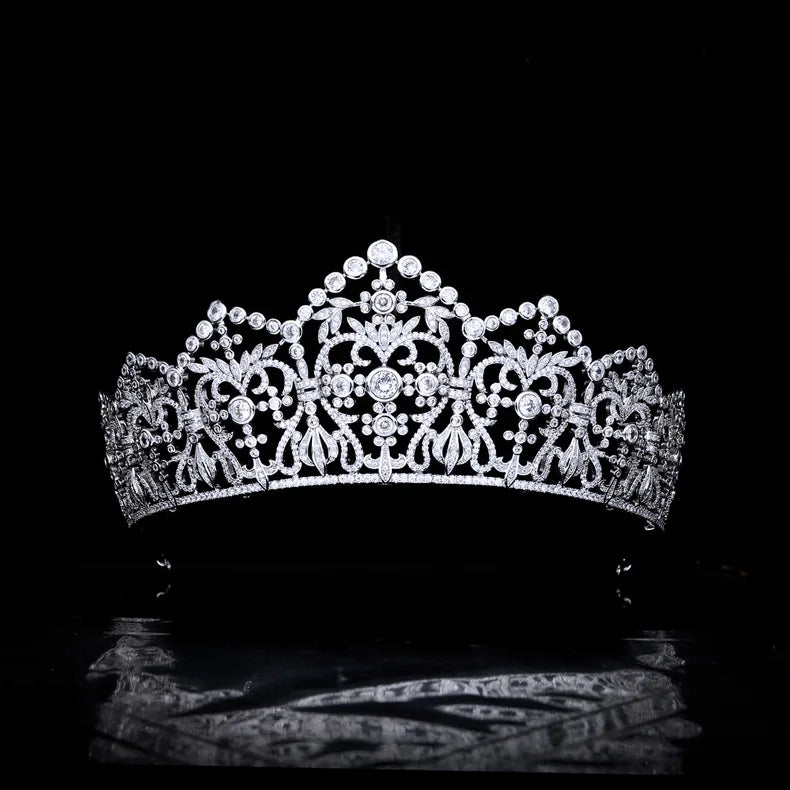 Luxury Zirconia Classic Wedding Crown  Hair Jewelry Accessories