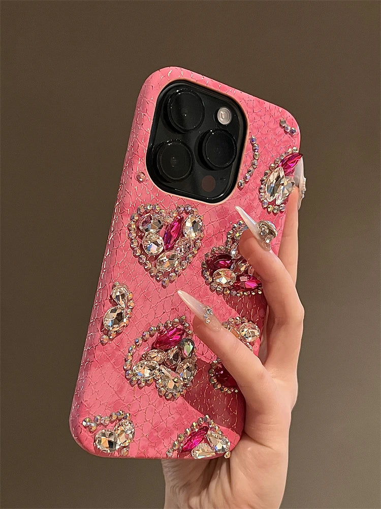 Luxurious Glitter Phone Case For iPhone 16 15 14 13 12 11 Pro Max Snake Pattern For iPhone 16 Pro Max Diamond High Quality Cover