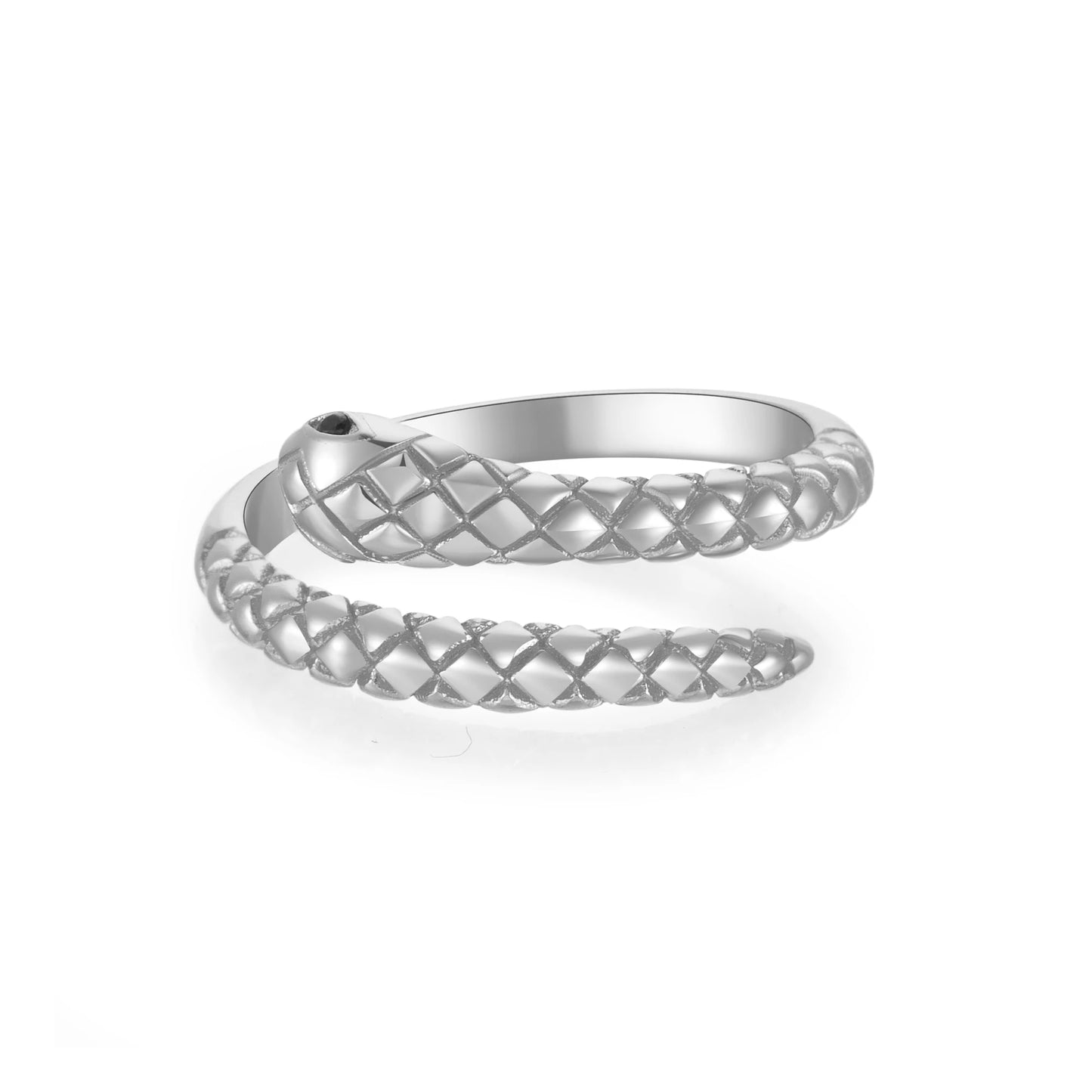 925 Sterling Silver Gold Snake Resizable Ring  Luxury  Jewelry