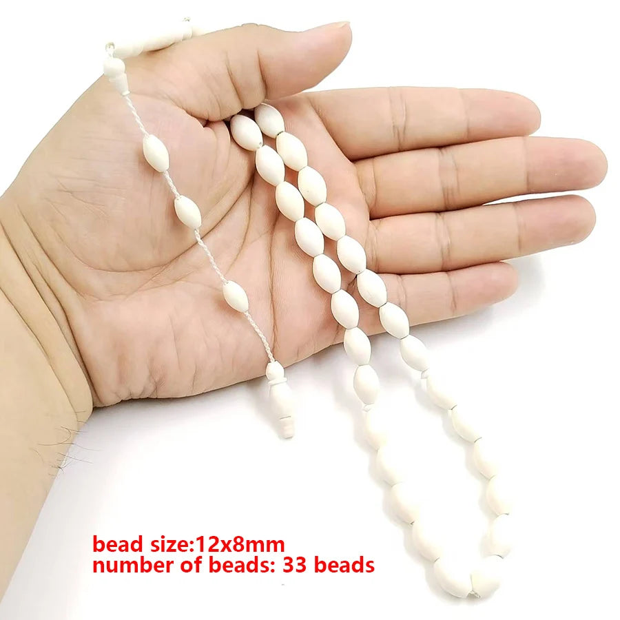 Natural Camel bone tasbih  prayer beads pure white Muslim misbaha arabic fashion islamic Collection level bracelet