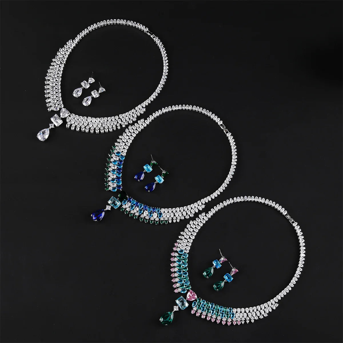 Luxury Pieces High Quality Zirconia Fashion Zirconia  Set Jewelry Zirconia