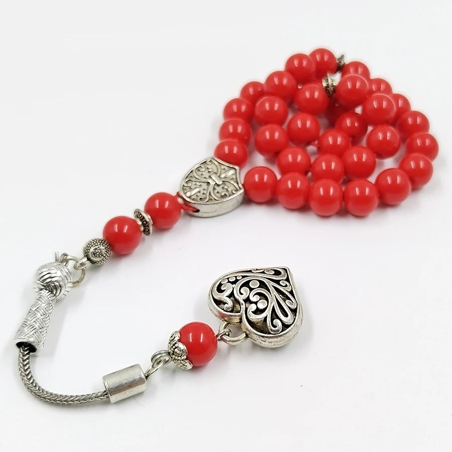 Tasbih Red stone 33 45 66 99 prayer beads misbaha Women jewelry muslim bracelet arabic islamic accessoires