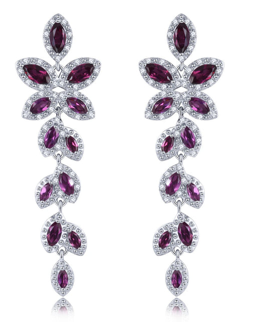 Natural Rhodolite Garnet Solid Sterling Silver