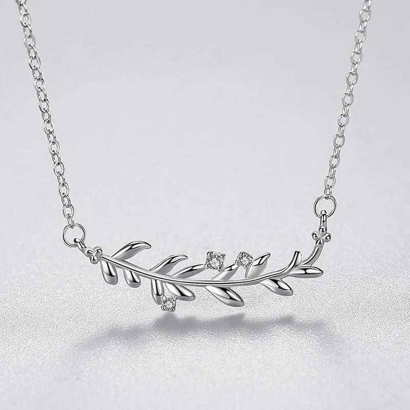 Real 925 Sterling Silver Fashion Tree Leaf Leaves&Branches Stud Jewelry Set