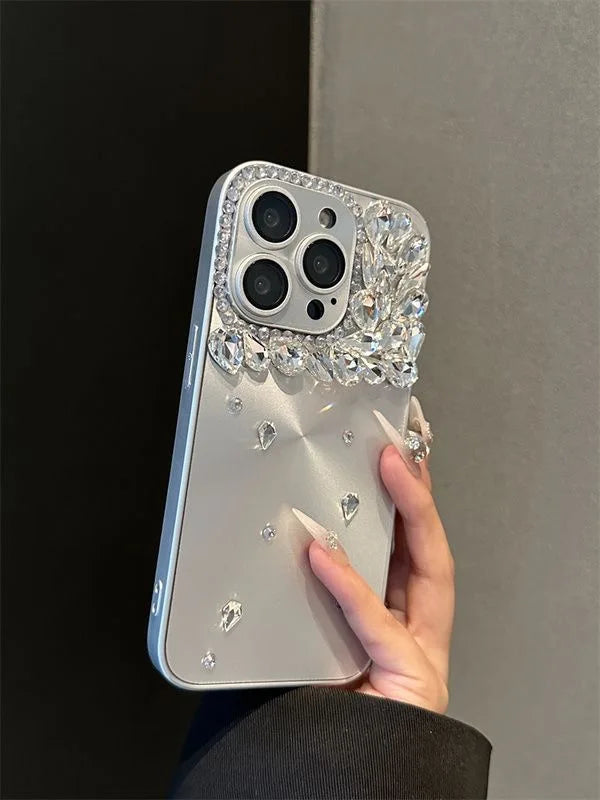 High Quality Luxurious Diamond Phone Case For iPhone 16 15 14 13 12 11 ProMax Plus+ Cover For iPhone 16Pro Glitter Diamond Cover