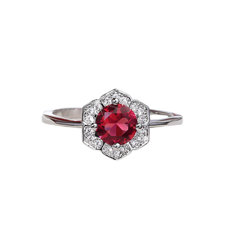 Ruby Ring  Charm Zircon Gemstones Jewelry