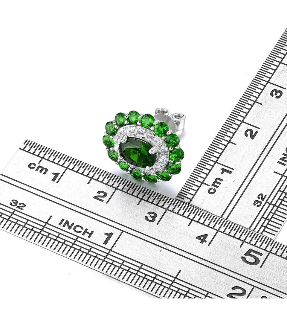 Natural Chrome Diopside Sterling Silver Design S925 Jewelrys