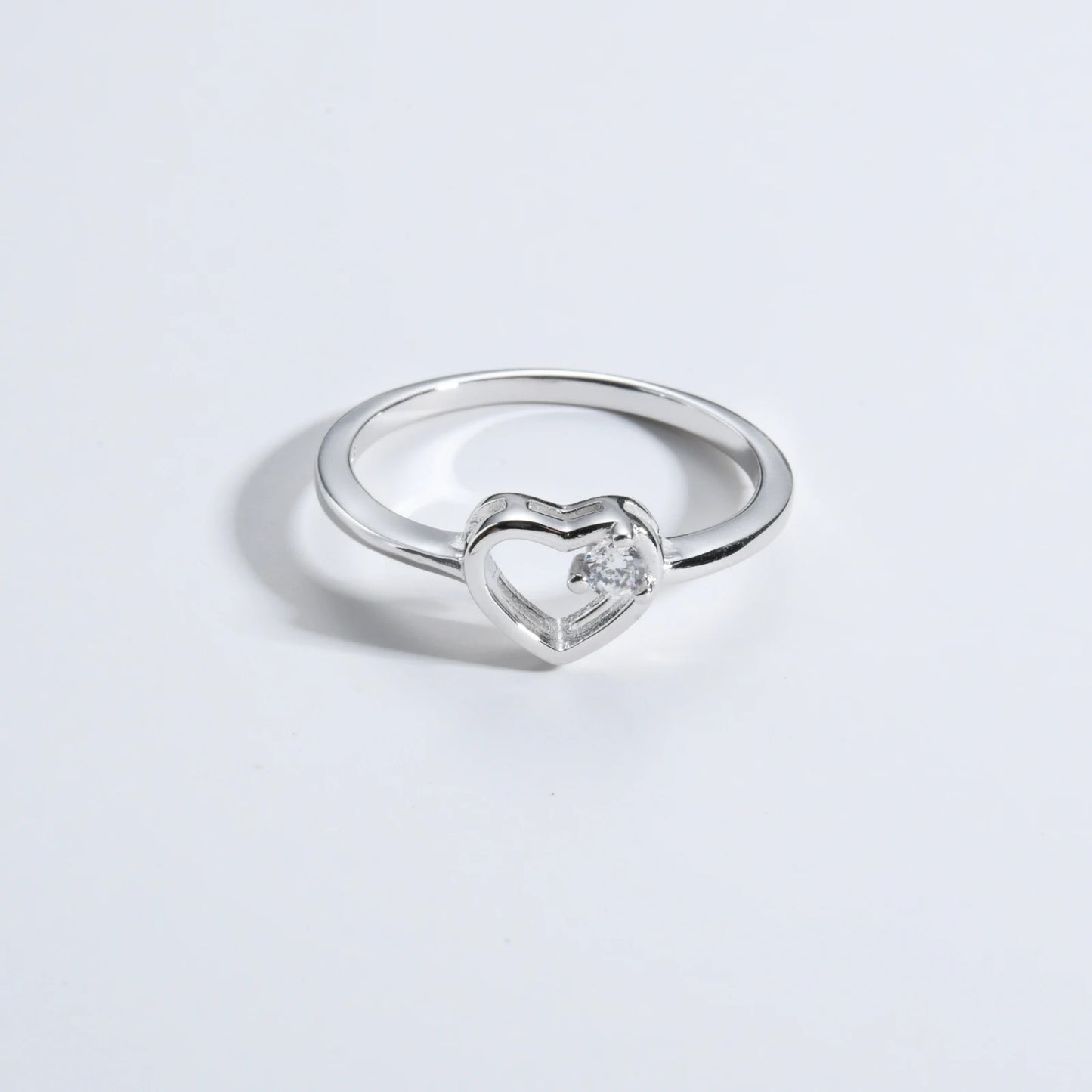 925 Sterling Silver Heart Love  Ring Luxury  Jewels