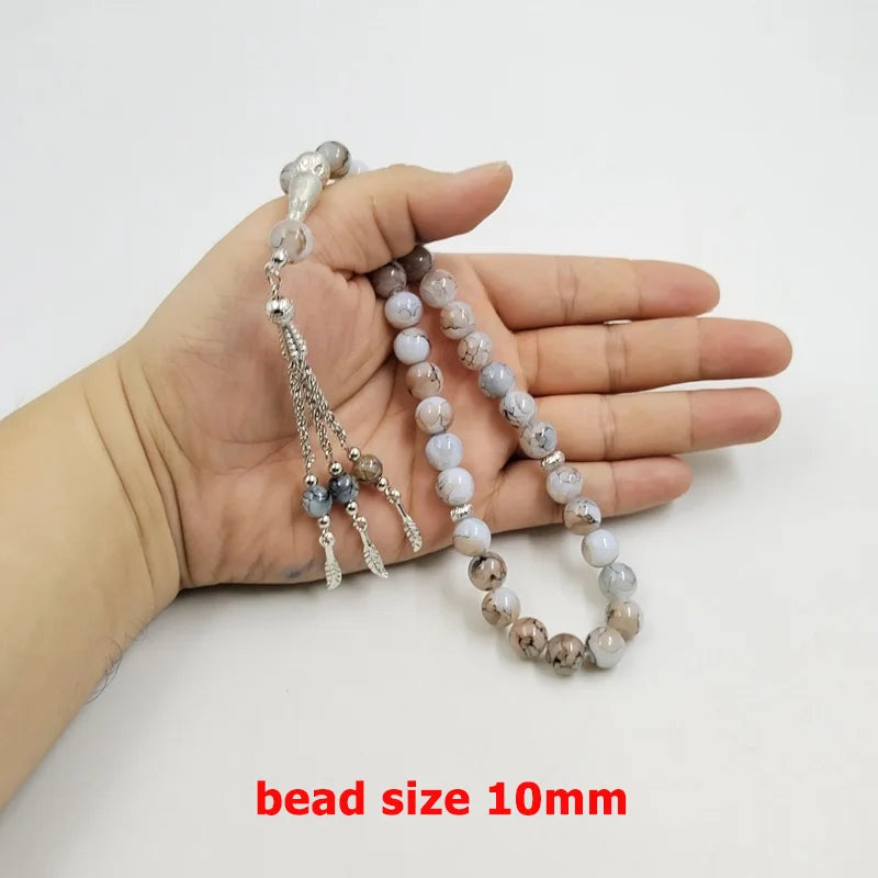 Islamic Accessories Tasbih Brown Stone beads Bracelet Muslim Prayer Beads Fashion Jewelry