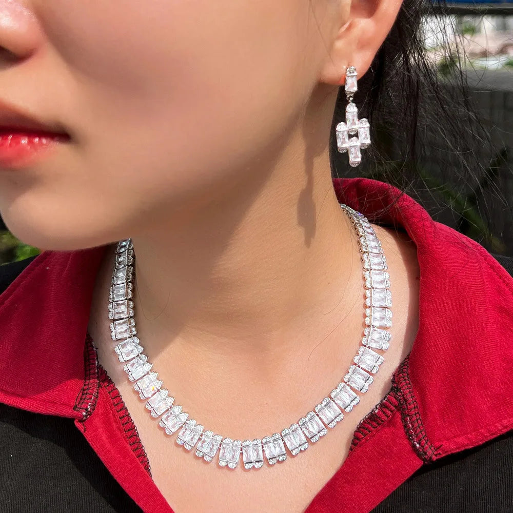 Luxury Pieces High Quality Zirconia Fashion Zirconia  Set Jewelry Zirconia