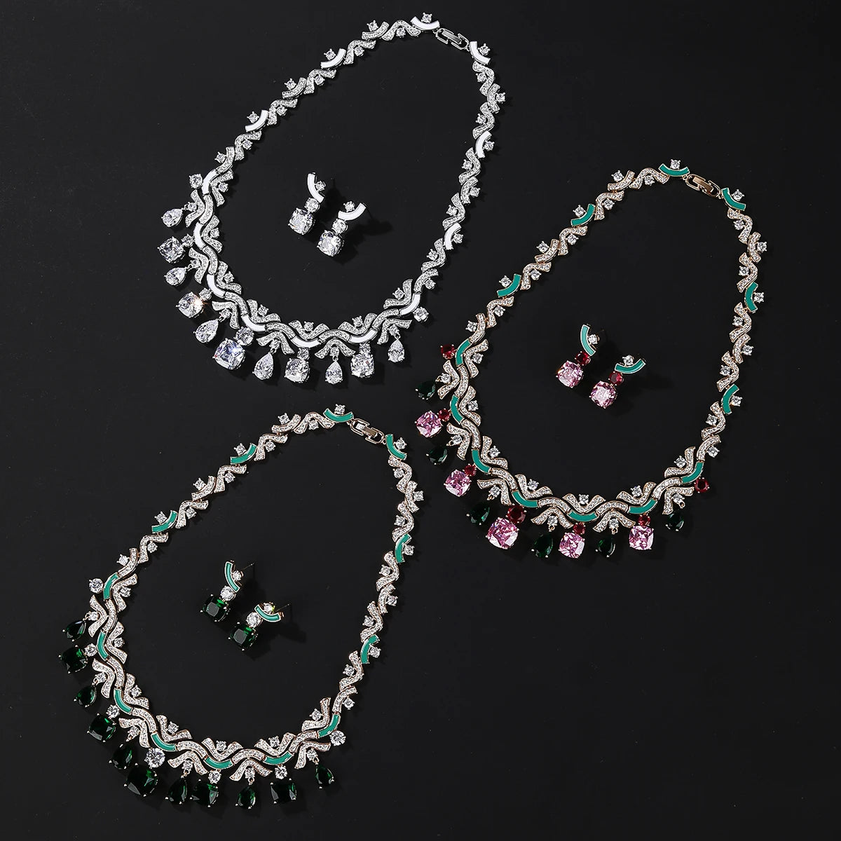 Luxury Pieces High Quality Zirconia Fashion Zirconia  Set Jewelry Zirconia