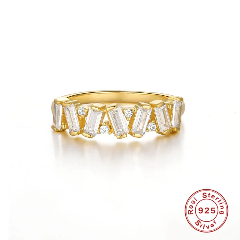 Crystal Gold Color Rings  Jewelry