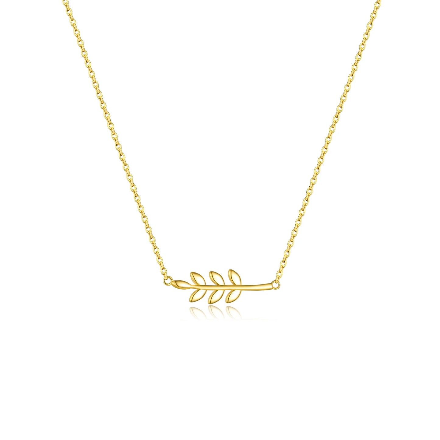 925 Sterling Silver Gold  Necklace Simple Long Luxury Jewelry