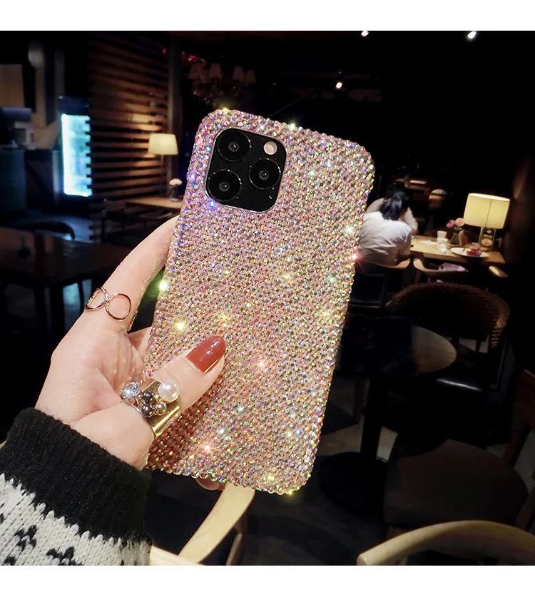 Luxury Glitter Bling Crystal Diamond Phone Case For SamsungS24 S23 S22 S21 S20 S10 Plus Ultra Fe Note 10 20 ZFlip 3 ZFold4 Cover