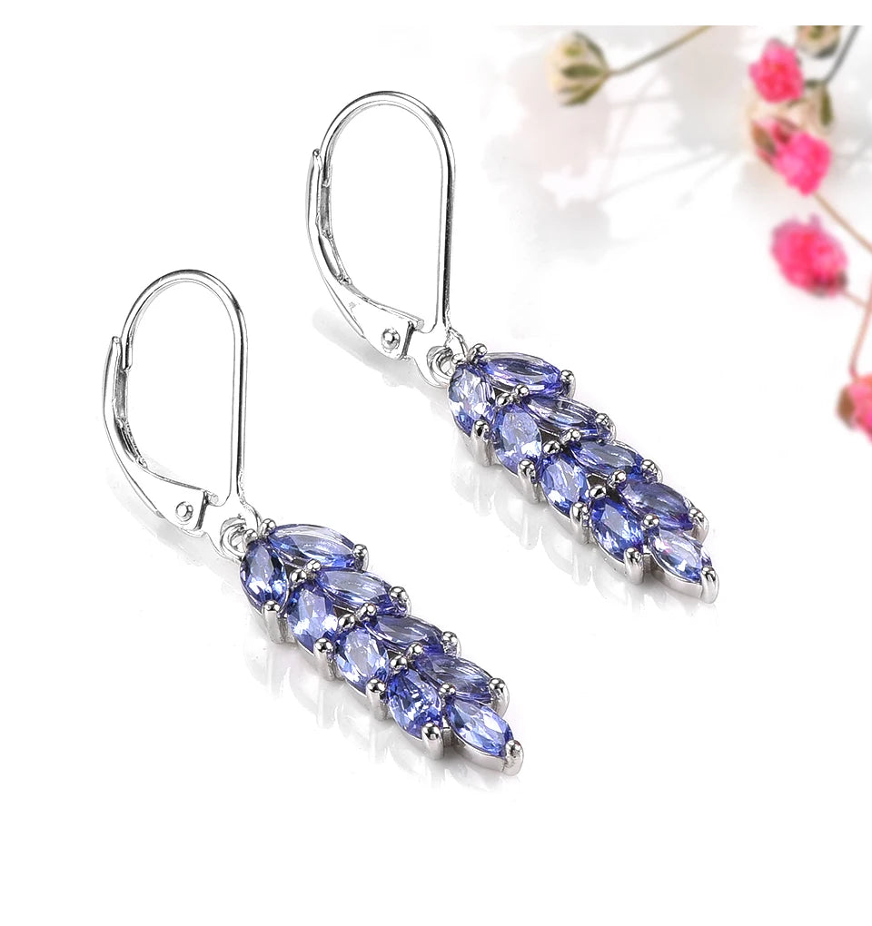 Natural Genuine Tanzanite Sterling Silver