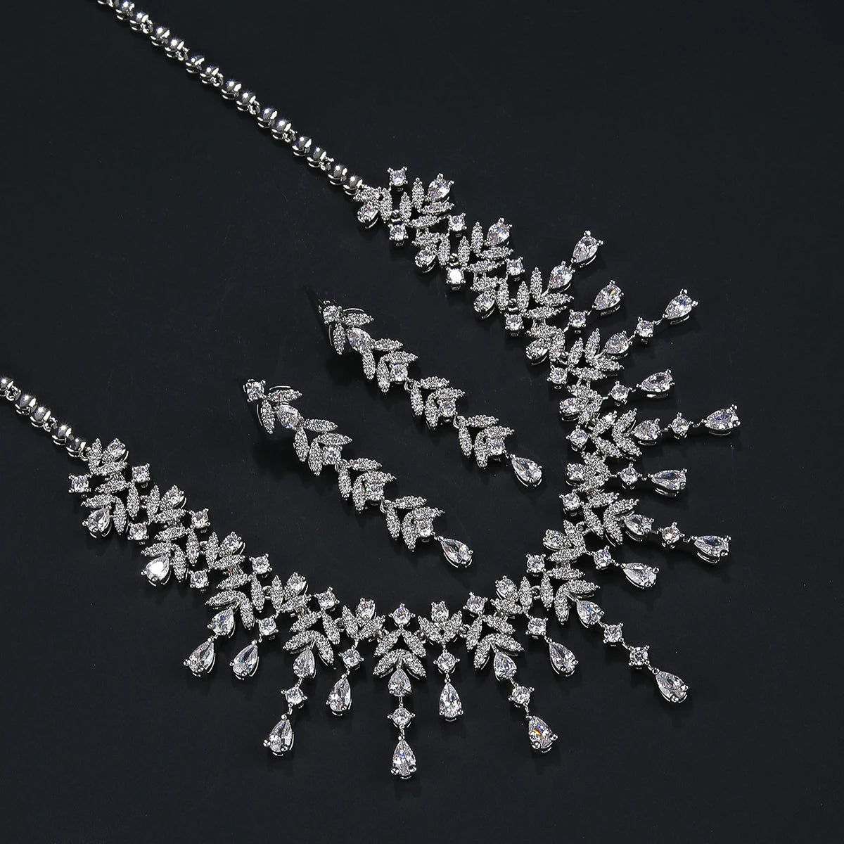 Set   Luxury Dubai White Zirconia Jewelry