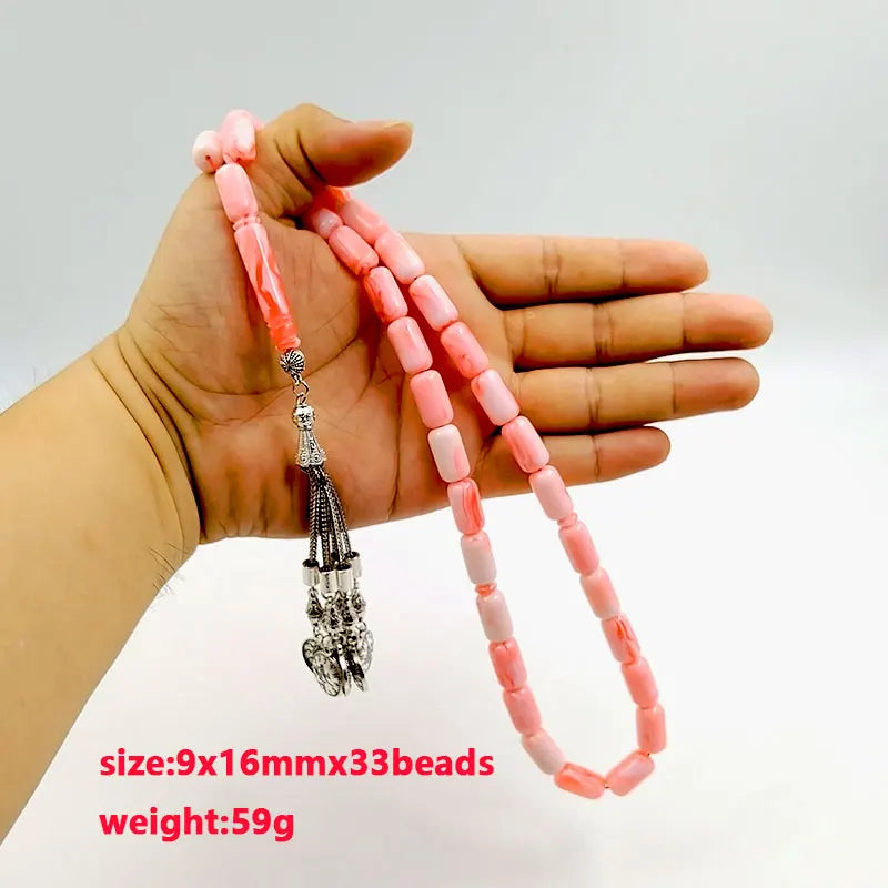 Tasbih RED Resin muslim FASHION misbaha islamic rosary turkish